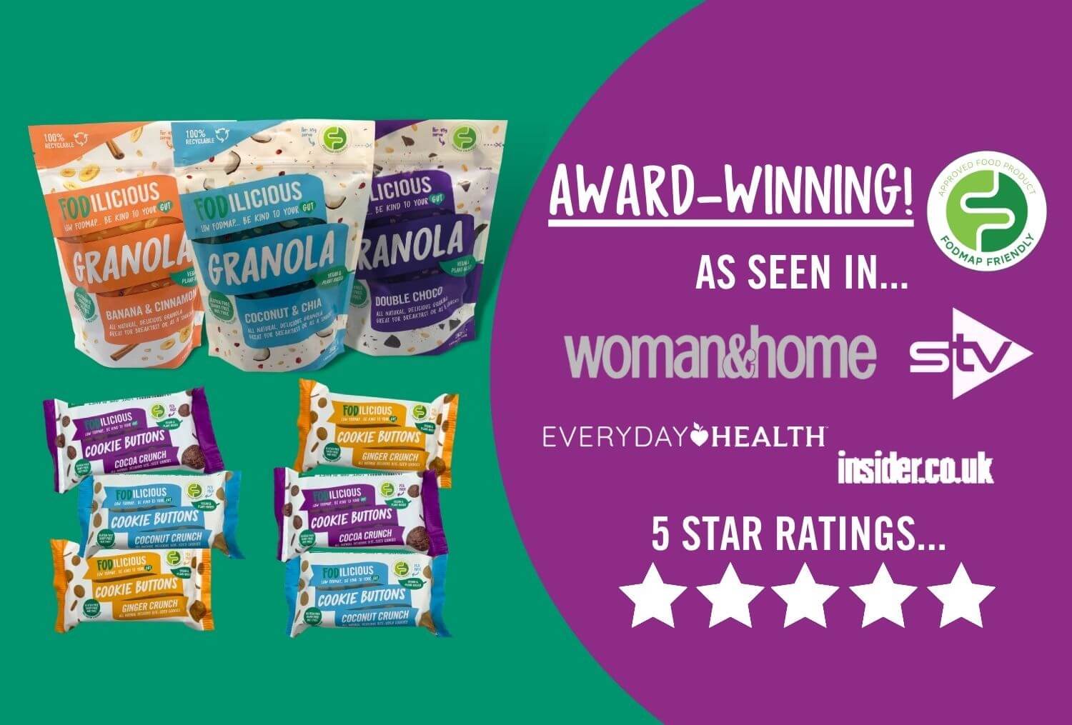 Award-winning Low Fodmap Foods banner