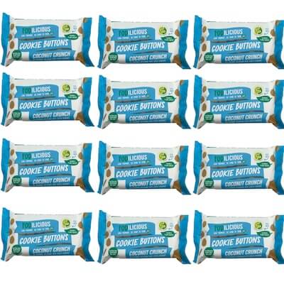 Fodilicious Cookie Buttons Coconut Crunch 12 Packs