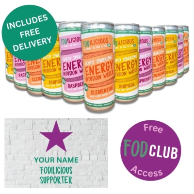 Fodilicious Crowdfunding Rewards Package 3 - New Energy Drinks Mixed