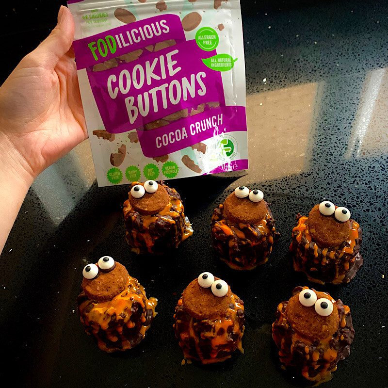 Halloween Cookie Monster Rocky Road Bites