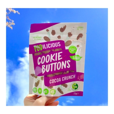 Cookie Buttons cocoa crunch low fodmap vegan gluten free treats