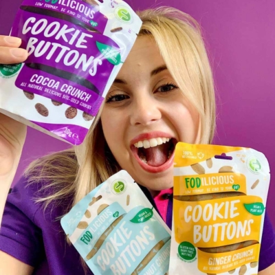 Lauren with Cookie Buttons Excited