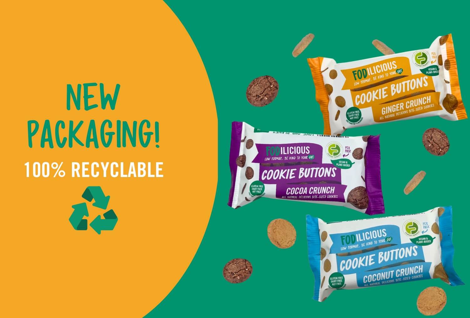 UK's First Low Fodmap Snacks Fodilicious Cookie Buttons